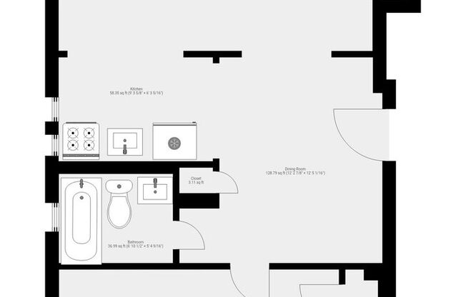 1 bed, 1 bath, 1 sqft, $950, Unit ACA - 502