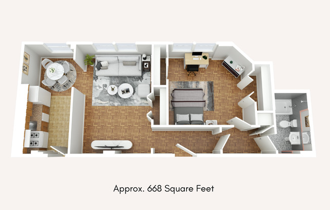 1 bed, 1 bath, 680 sqft, $1,295, Unit 308