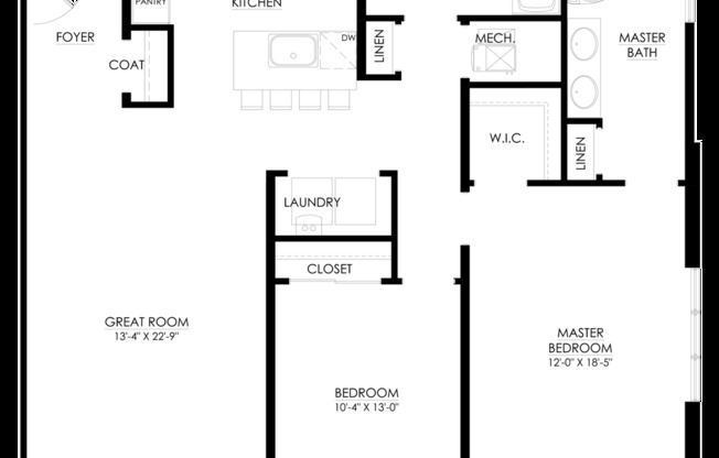 2 beds, 2 baths, 1,224 sqft, $3,204, Unit 2212