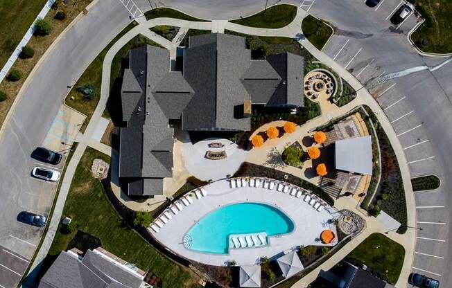 Aerial View at River Crossing Apartments, St. Charles, MO