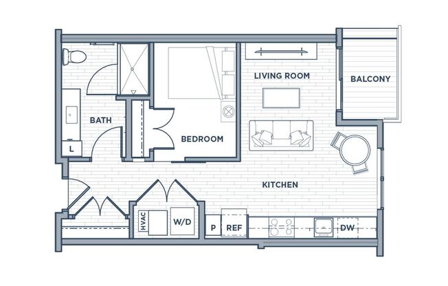 Studio, 1 bath, 605 sqft, $1,425, Unit 1510