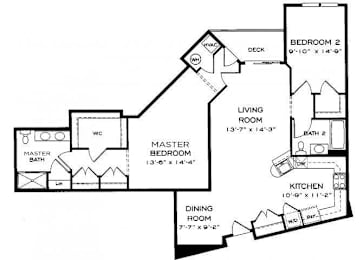 2 beds, 2 baths, 1,377 sqft, $2,750