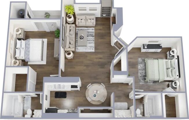 2 beds, 2 baths, 868 sqft, $1,472, Unit 1081