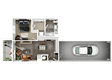 1 bed, 1 bath, 629 sqft, $1,929