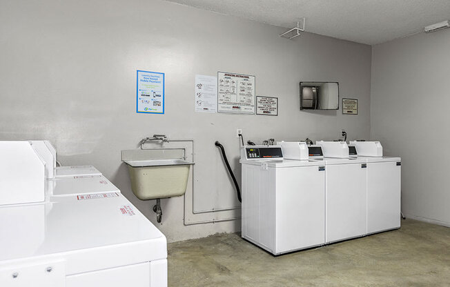 On-site laundry facility.