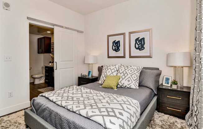 Bedroom at West Line Flats Apartments in Lakewood, CO