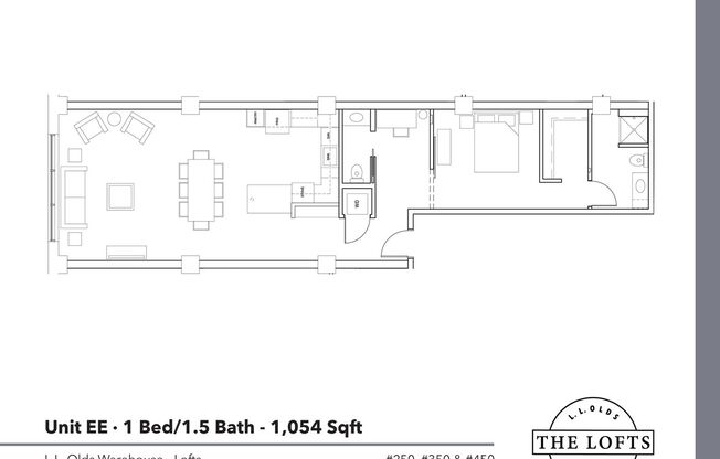 1 bed, 1.5 baths, 1,054 sqft, $2,505, Unit 250