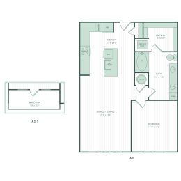 1 bed, 1 bath, 890 sqft, $1,368