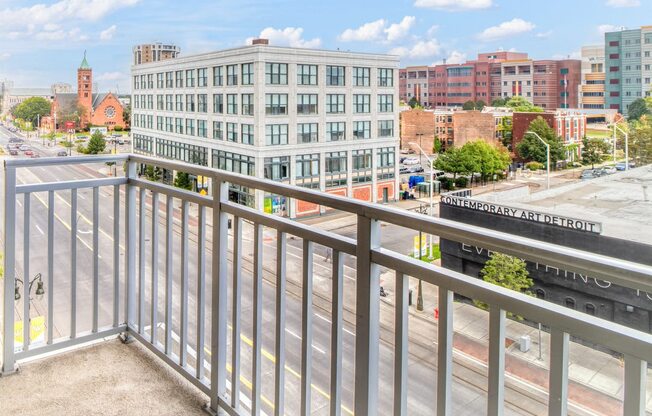 View From Balcony at Studio One Apartments, Detroit, MI