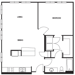 1 bed, 1 bath, 856 sqft, $1,548