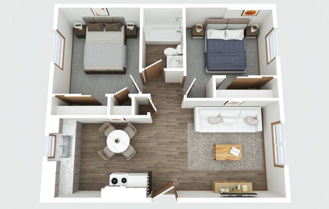 2 beds, 1 bath, 675 sqft, $925, Unit 1829-D