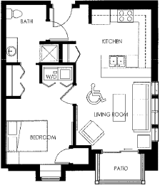 1 bed, 1 bath, 636 sqft, $1,575