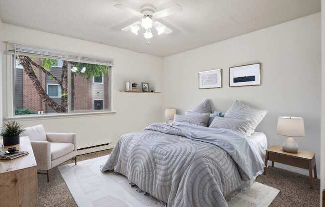 Bedroom with Plush Carpeting