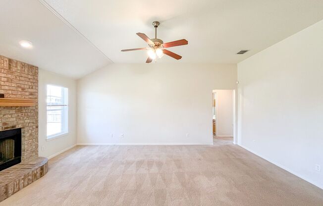 Available NOW!!!! This charming 1 story, 4 bedroom, 2 bath house could be your next home! Beautiful carpet flooring in the family room, hall, and bedrooms and tile flooring in the wet araes. Large master bedroom suite includes master bath, separate shower