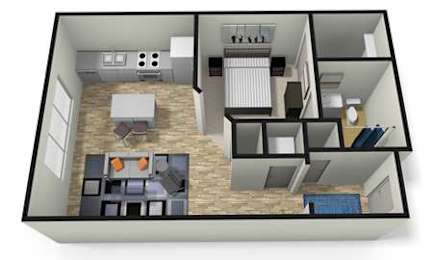 Studio, 1 bath, 594 sqft, $1,589