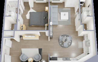 1 bed, 1.5 baths, 725 sqft, $1,450