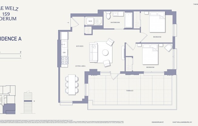 2 beds, 1 bath, $6,135, Unit 12A