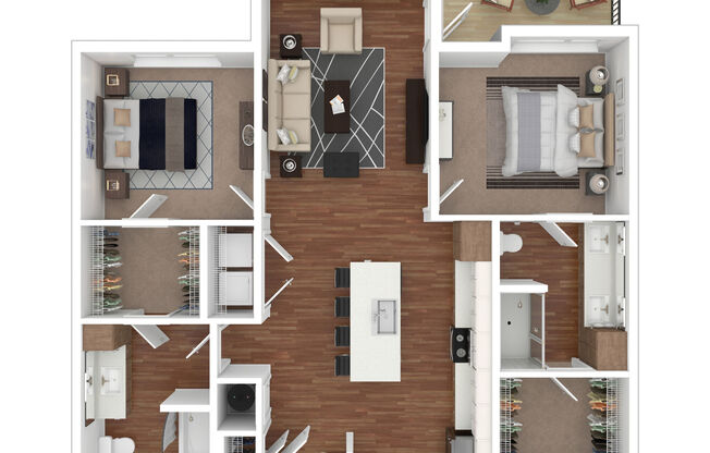 2 beds, 2 baths, 1,054 sqft, $2,029