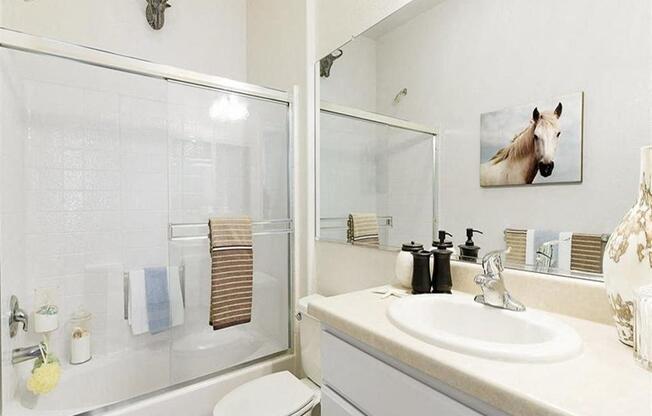 glass enclosed shower