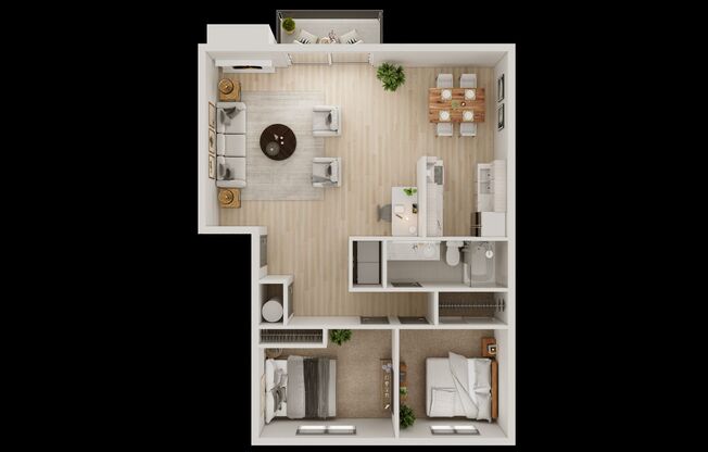 2 beds, 1 bath, 850 sqft, $1,557, Unit A-06