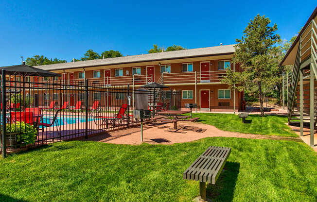 Picnic area near the pool