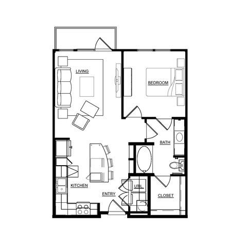 1 bed, 1 bath, 720 sqft, $1,510