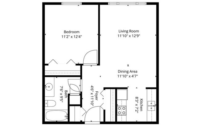 1 bed, 1 bath, $895, Unit 2840-102