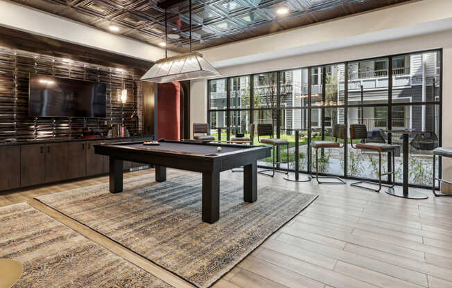 Resident Lounge with Billiards Table