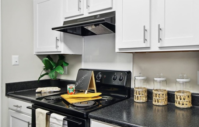 a kitchen 
at Sabal Point Apartments in Pineville, NC