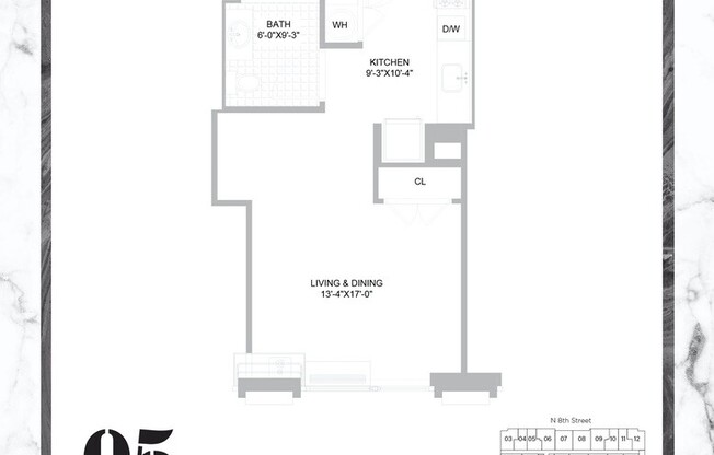 Studio, 1 bath, $4,228, Unit 1_205