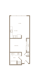 1 bed, 1 bath, 600 sqft, $1,822