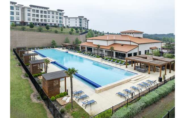 refreshing pool at Reveal Skyline apartments