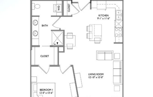 1 bed, 1 bath, 770 sqft, $1,540, Unit 180-205
