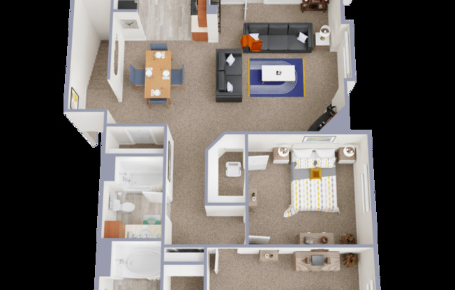 2 beds, 2 baths, 1,070 sqft, $1,515