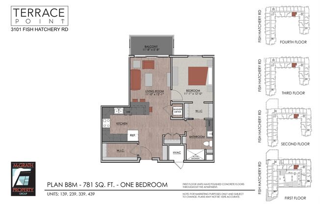 1 bed, 1 bath, 781 sqft, $1,675, Unit 239
