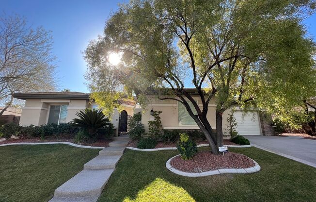 MOVE-IN SPECIAL! GUARD GATED RENOVATED SUMMERLIN SINGLE STORY! POOL/SPA