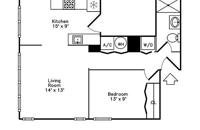 1 bed, 1 bath, 650 sqft, $1,850, Unit 5559-2W