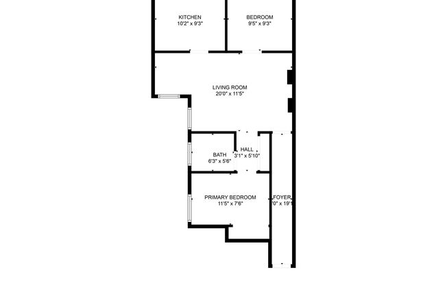 2 beds, 1 bath, 674 sqft, $1,250, Unit GH-04