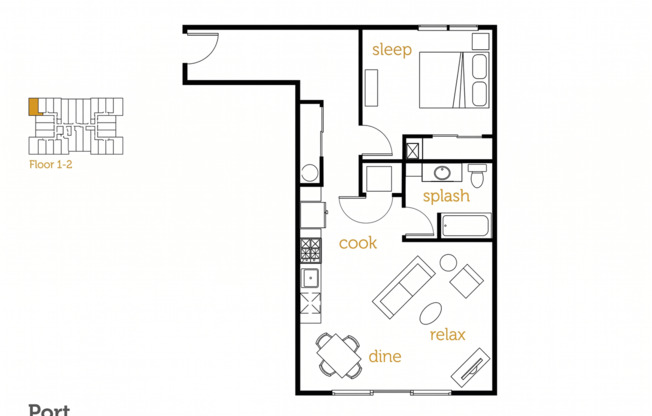 1 bed, 1 bath, 706 sqft, $1,795, Unit 204