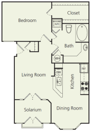 1 bed, 1 bath, 780 sqft, $1,345