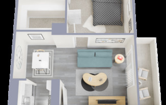 1 bed, 1 bath, 536 sqft, $925