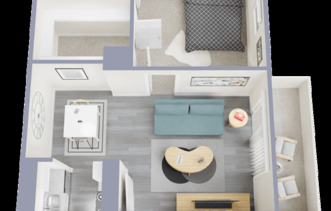 1 bed, 1 bath, 536 sqft, $925