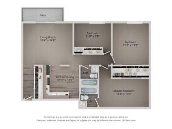 3 beds, 2 baths, 1,200 sqft, $2,350