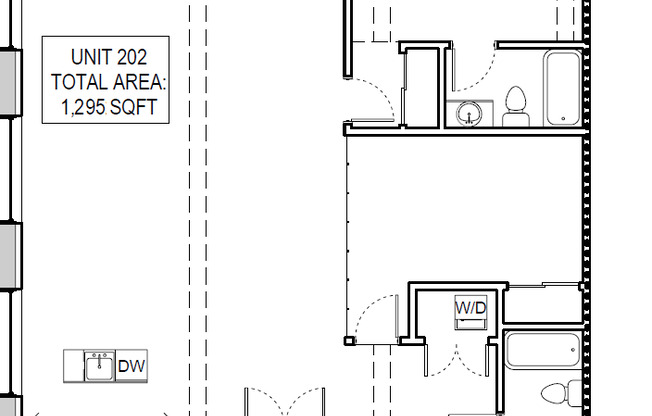 2 beds, 2 baths, 1,295 sqft, $2,090, Unit 202