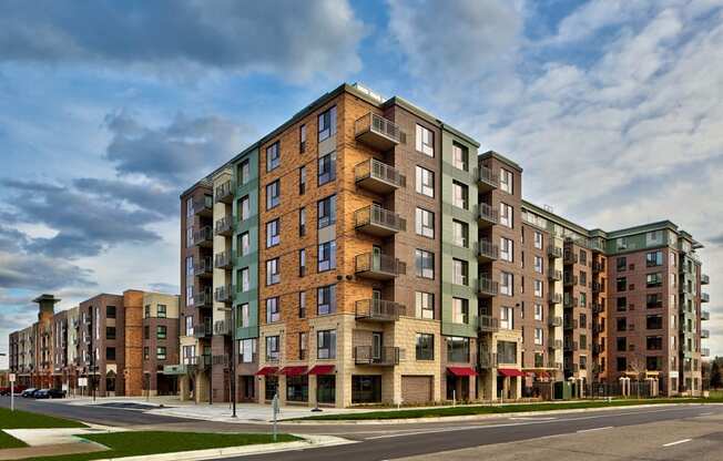 exterior of apartment building towers