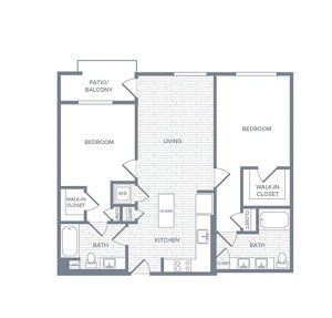 2 beds, 2 baths, 1,100 sqft, $3,736