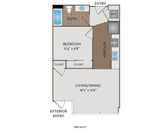 1 bed, 1 bath, 718 sqft, $1,630