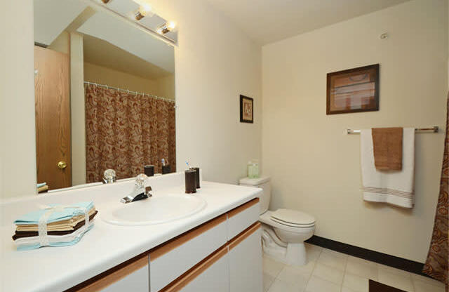 Bathroom With Tile Floors at Van Horne Estates Apartments, El Paso, Texas