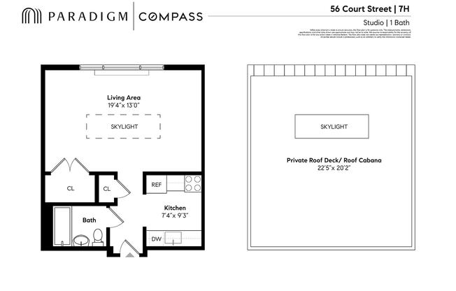 Studio, 1 bath, $2,800, Unit 7H