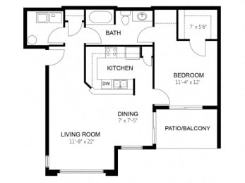 1 bed, 1 bath, 811 sqft, $1,365